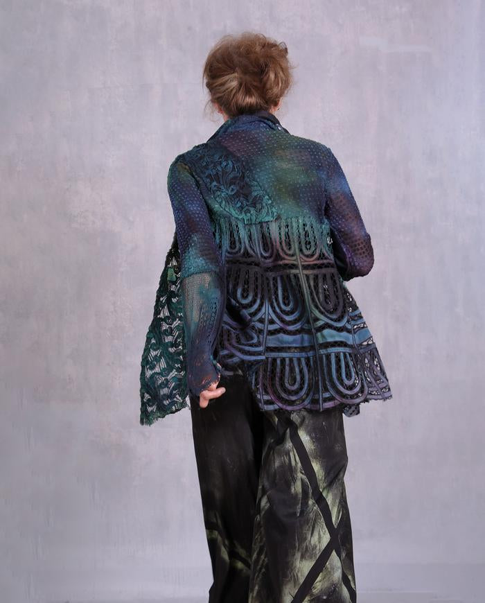 Tatiana Palnitska - Tru21/ Detailed Green Openwork Jacket