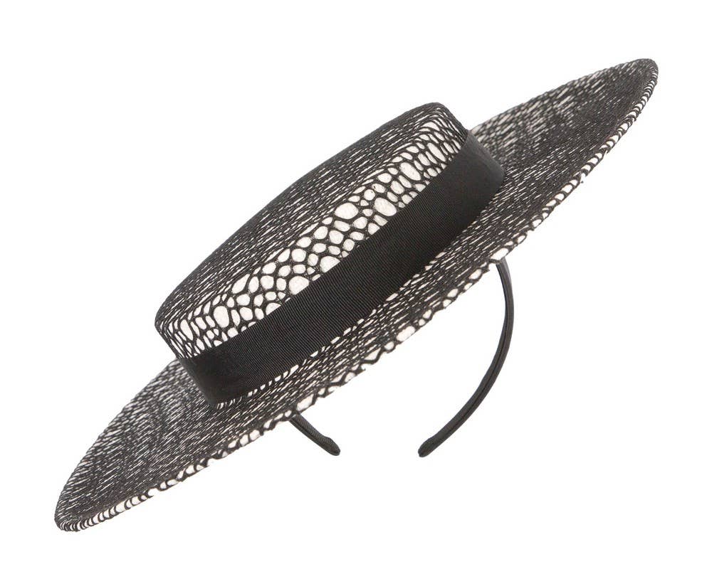 Max Alexander- Lace covered boater Hat