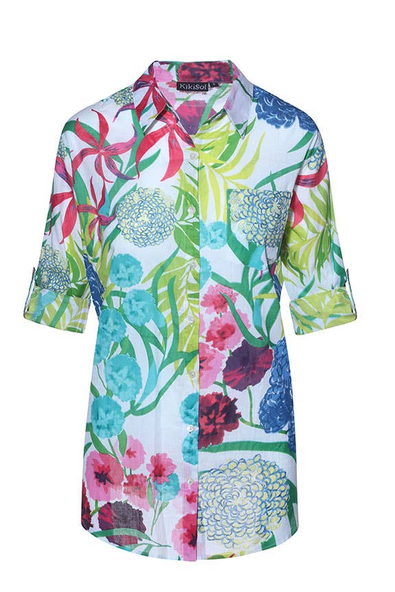 KikiSol - Hydrangea Boyfriend Shirt