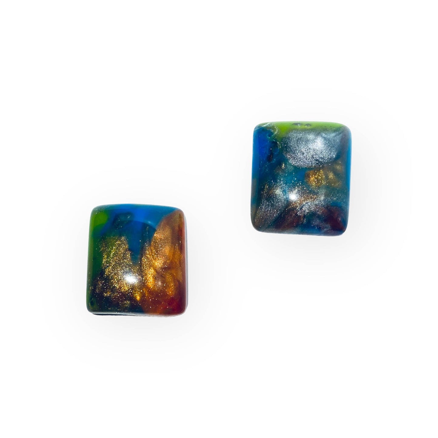 Atelier 1701 - Peacock Resin Earrings
