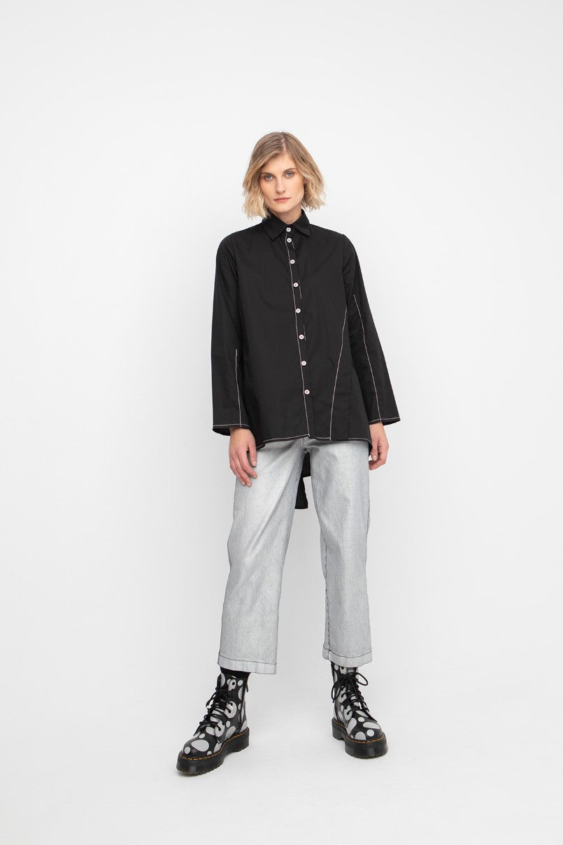 Ozai N Ku- Silver Denim Pant