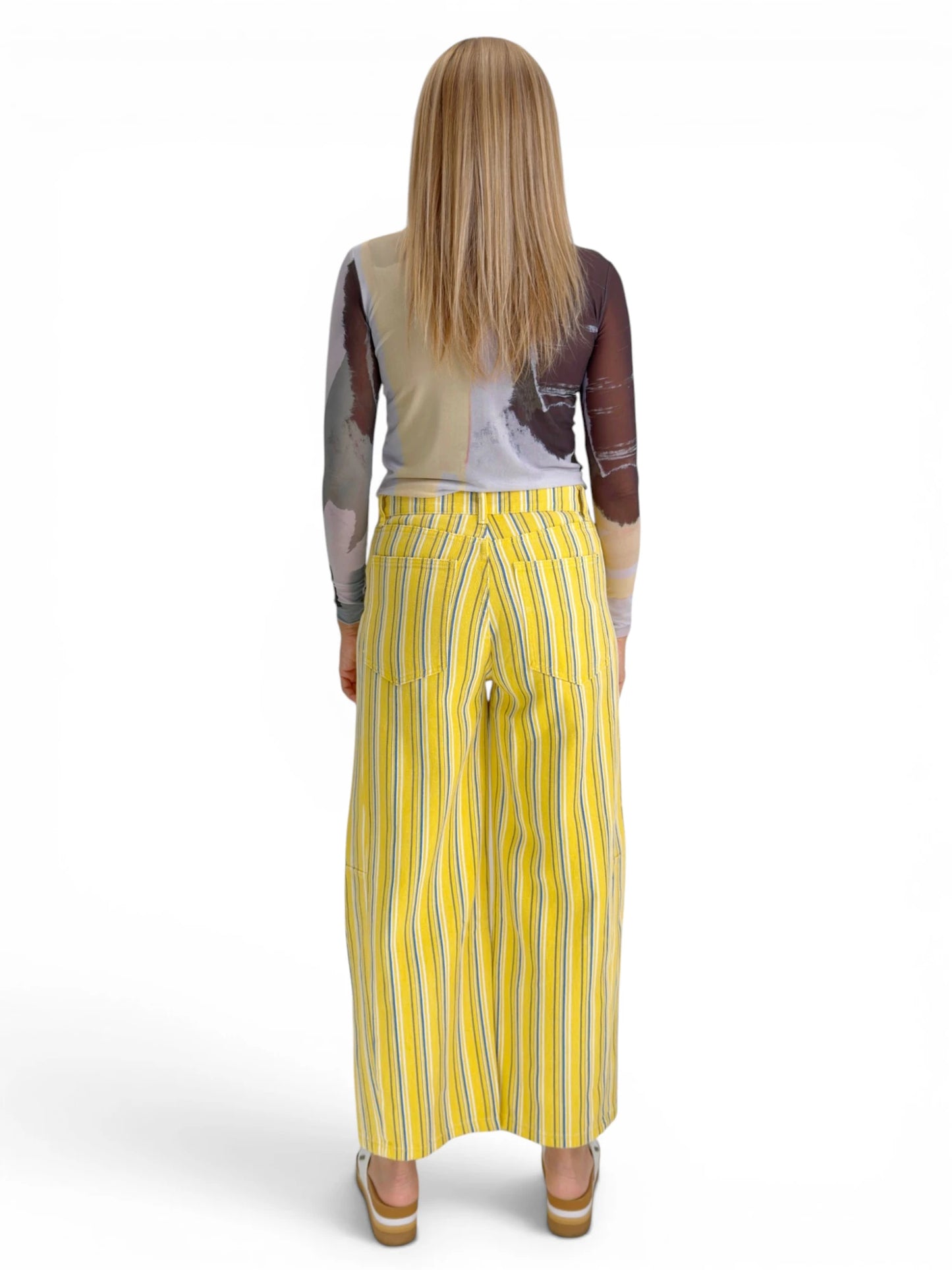 Aaron & Amber - STRIPE BARREL PANTS