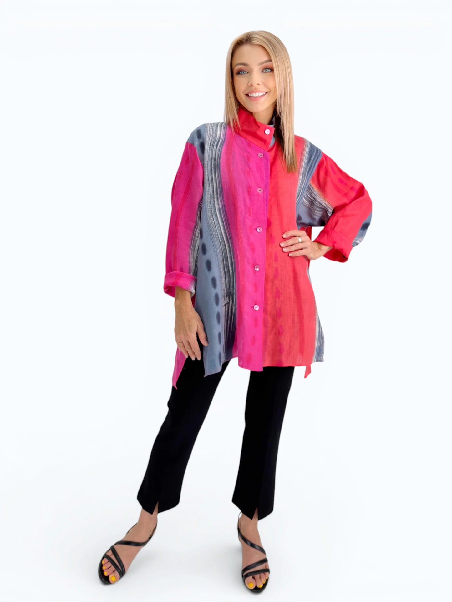 Kay Chapman Designs- Linen Issey Shirt/ K11
