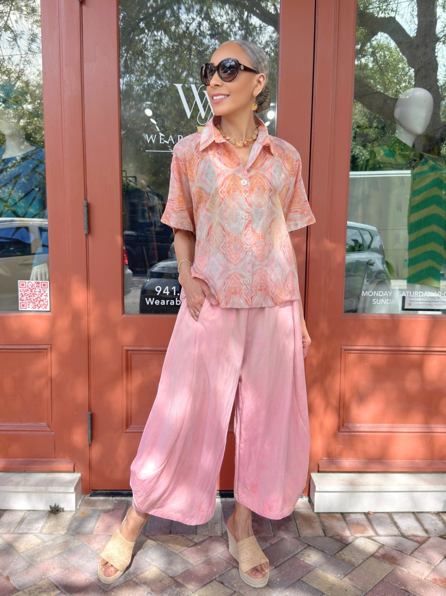 Narenee Designs- Blush Breeze Pull-on Pants