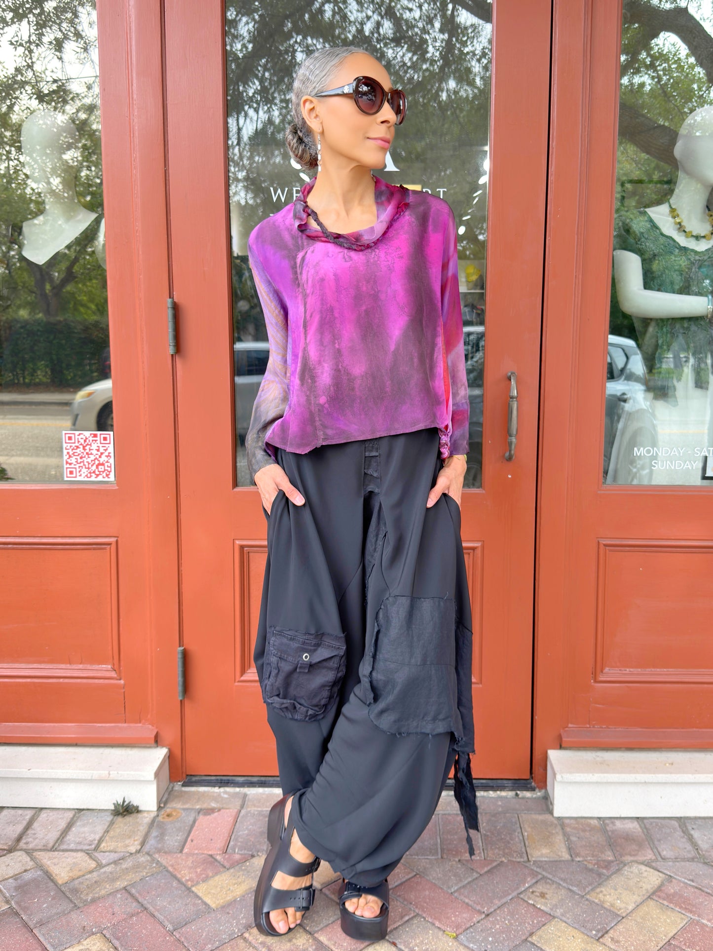 Tatiana Palnitska - SUM11 " Braid a Fantasy" Silk Crepe Top