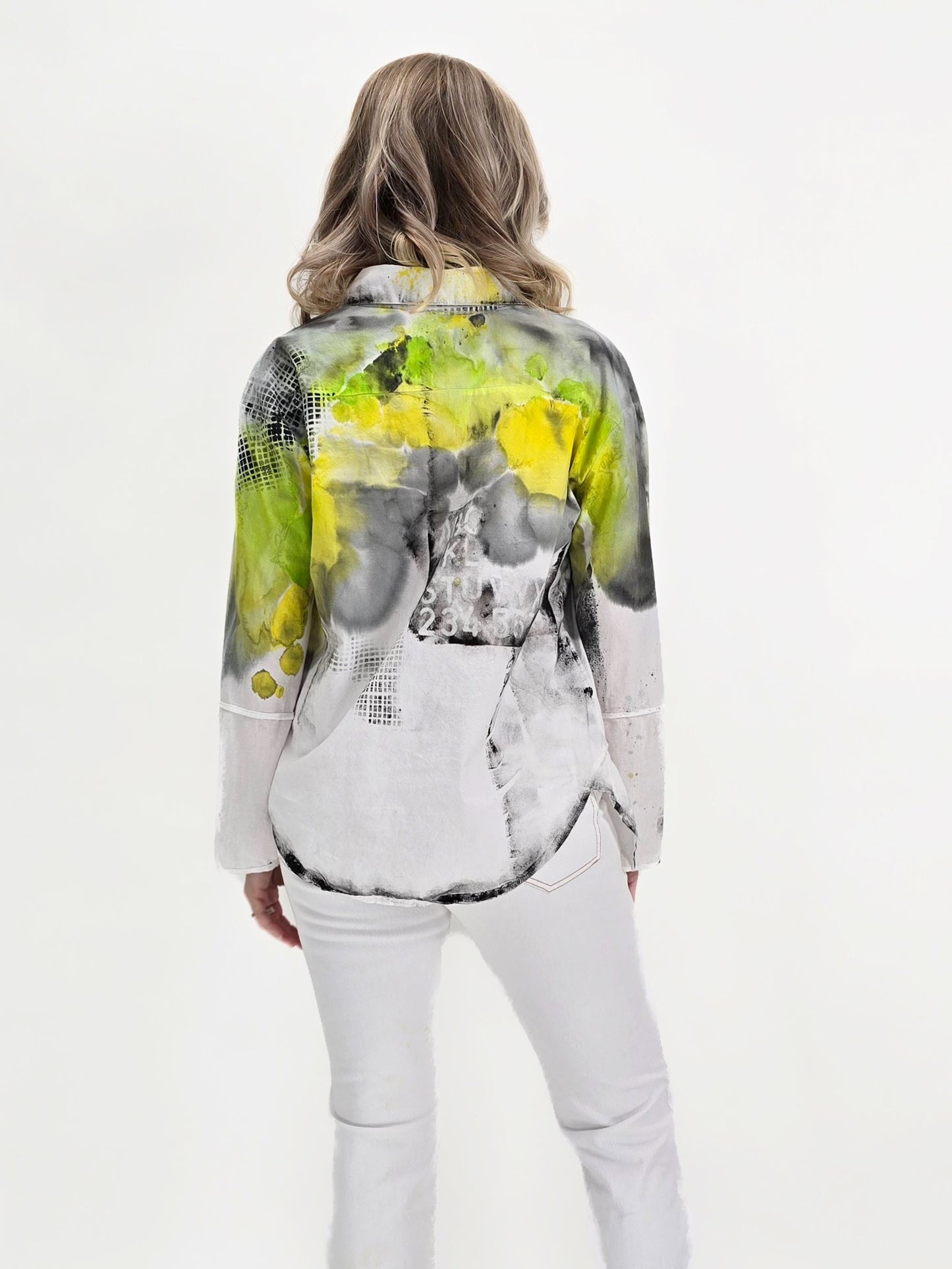 Tatiana Palnitska- SPT4/ White/Chartreuse L/S Top