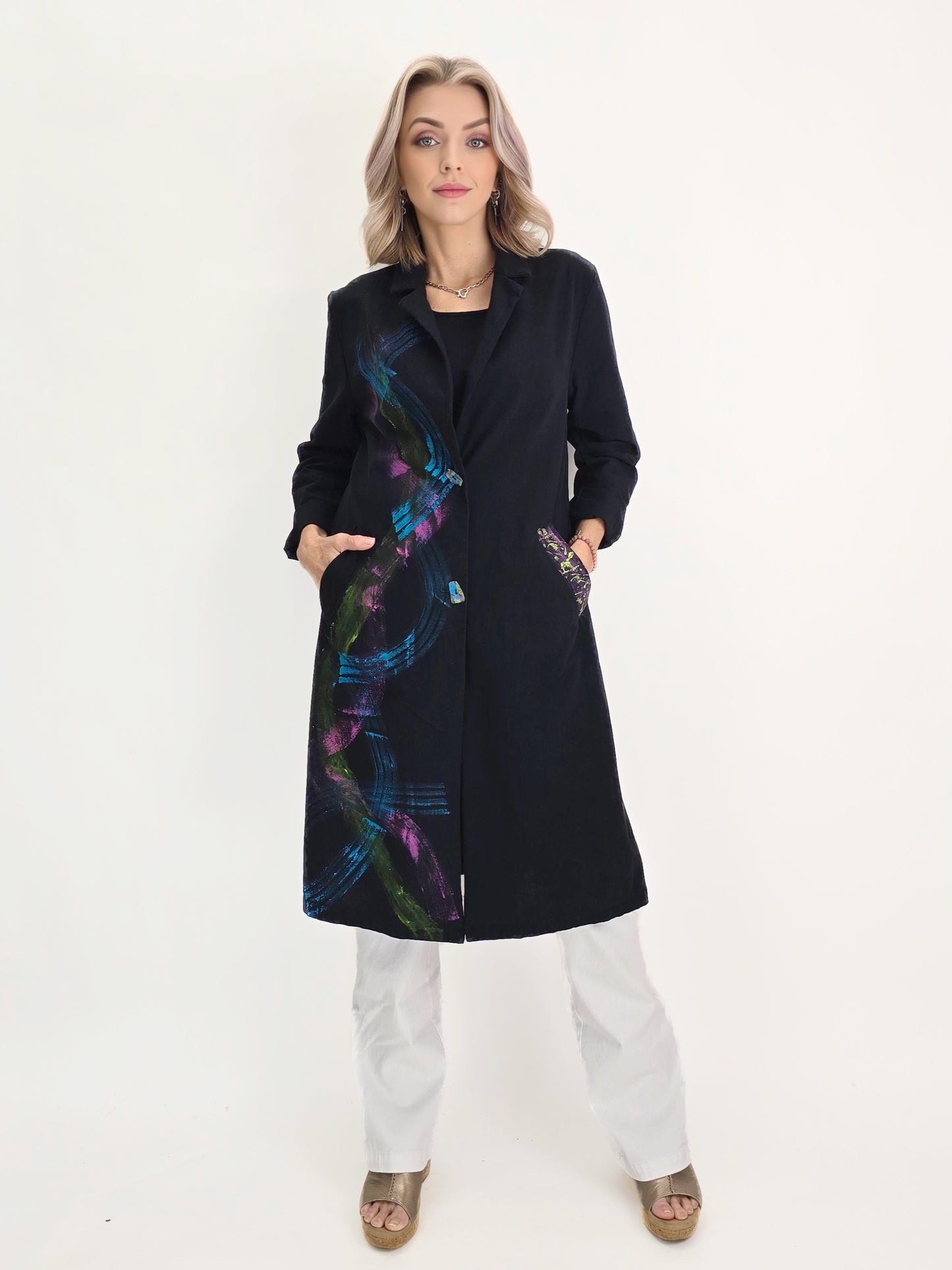 Narenee Designs- Painted long Jacket