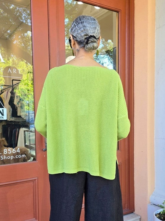 BlueBerry- Open Side Knitted Top/ Kiwi