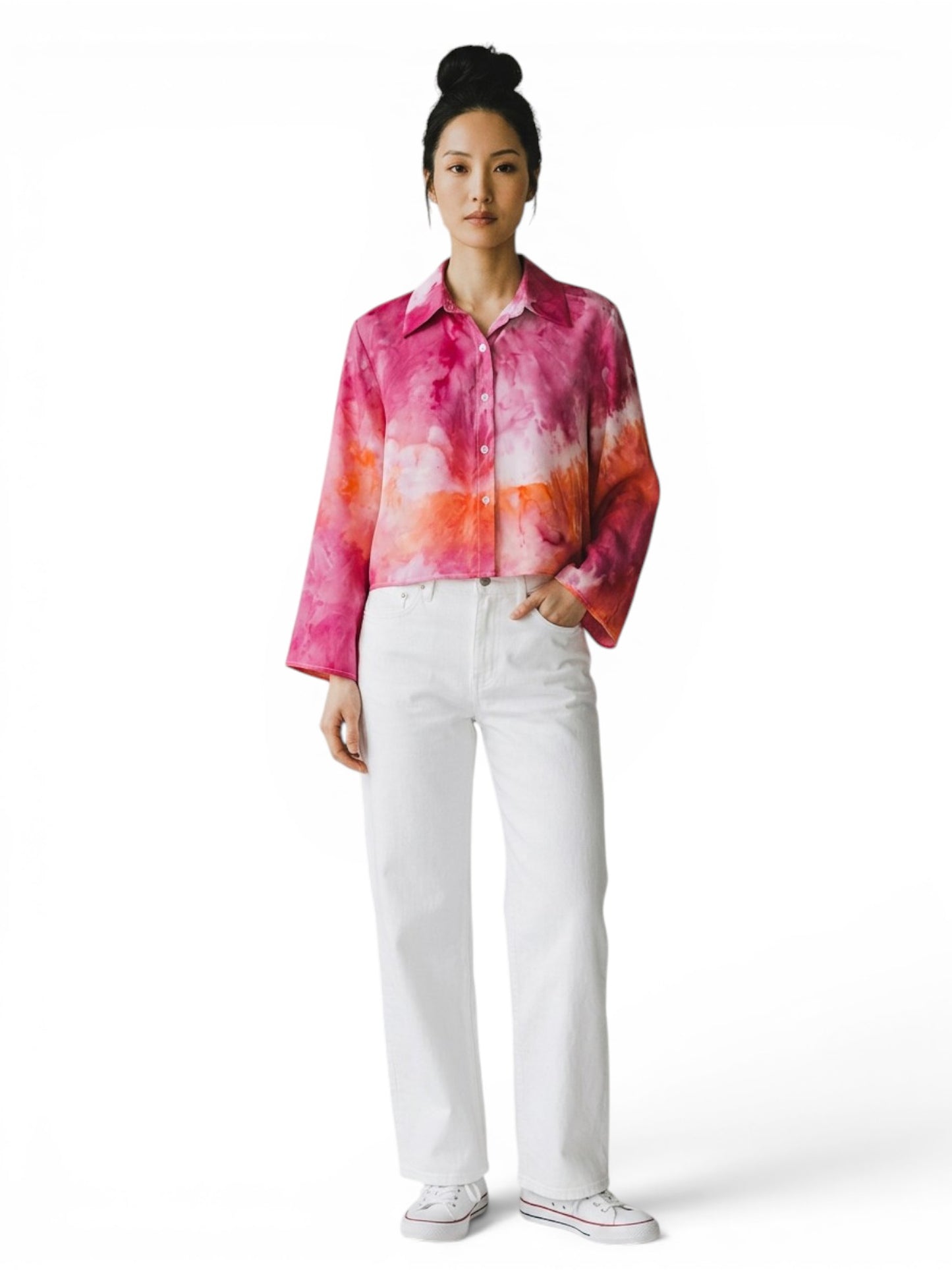 Narenee Designs- Sunset Glow Ice-Dye Shirt