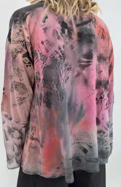 Tatiana Palnitska- SPT10/ Purple/Orange Silk Top