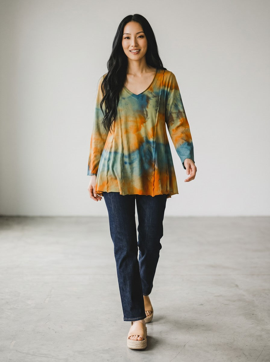 Narenee Designs- Earth Tone Swing Top
