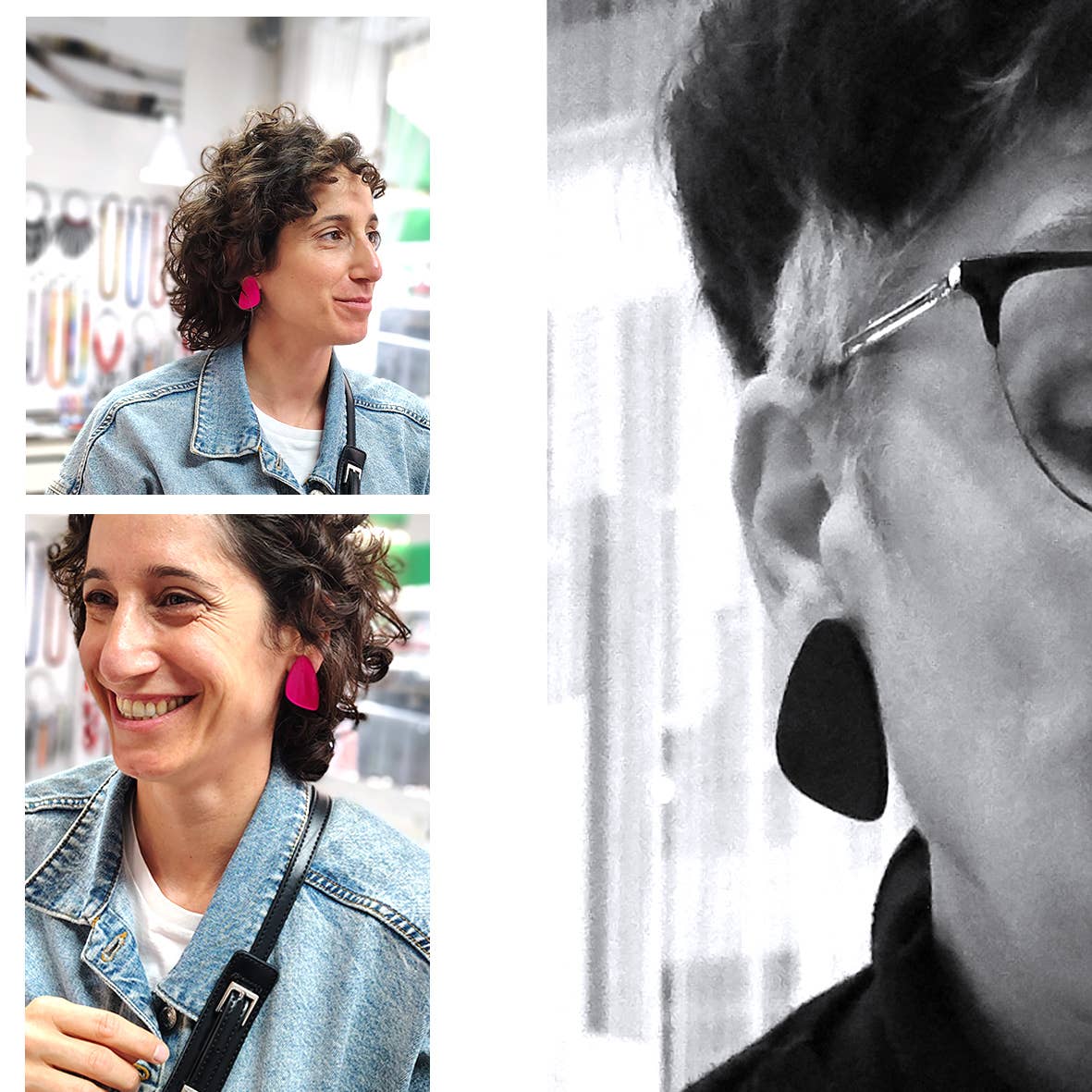 ALEX+SVET - EMILY LG stud earrings LUSH GLOW line: Lime_Punch