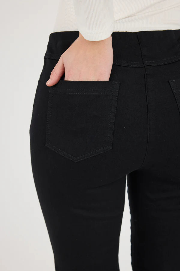 Robell Trouser- Bella 09P Denim/ Black