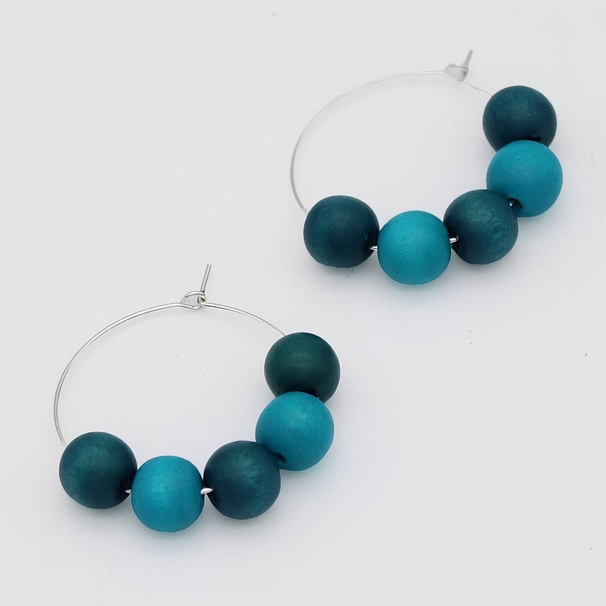 Sylca Designs - Aqua Hoop Dangle Earring