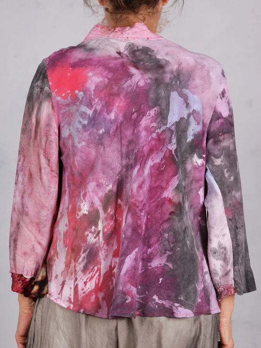 Tatiana Palnitska - SUM4 "Fuchsia Happy" Silk Crepe Top