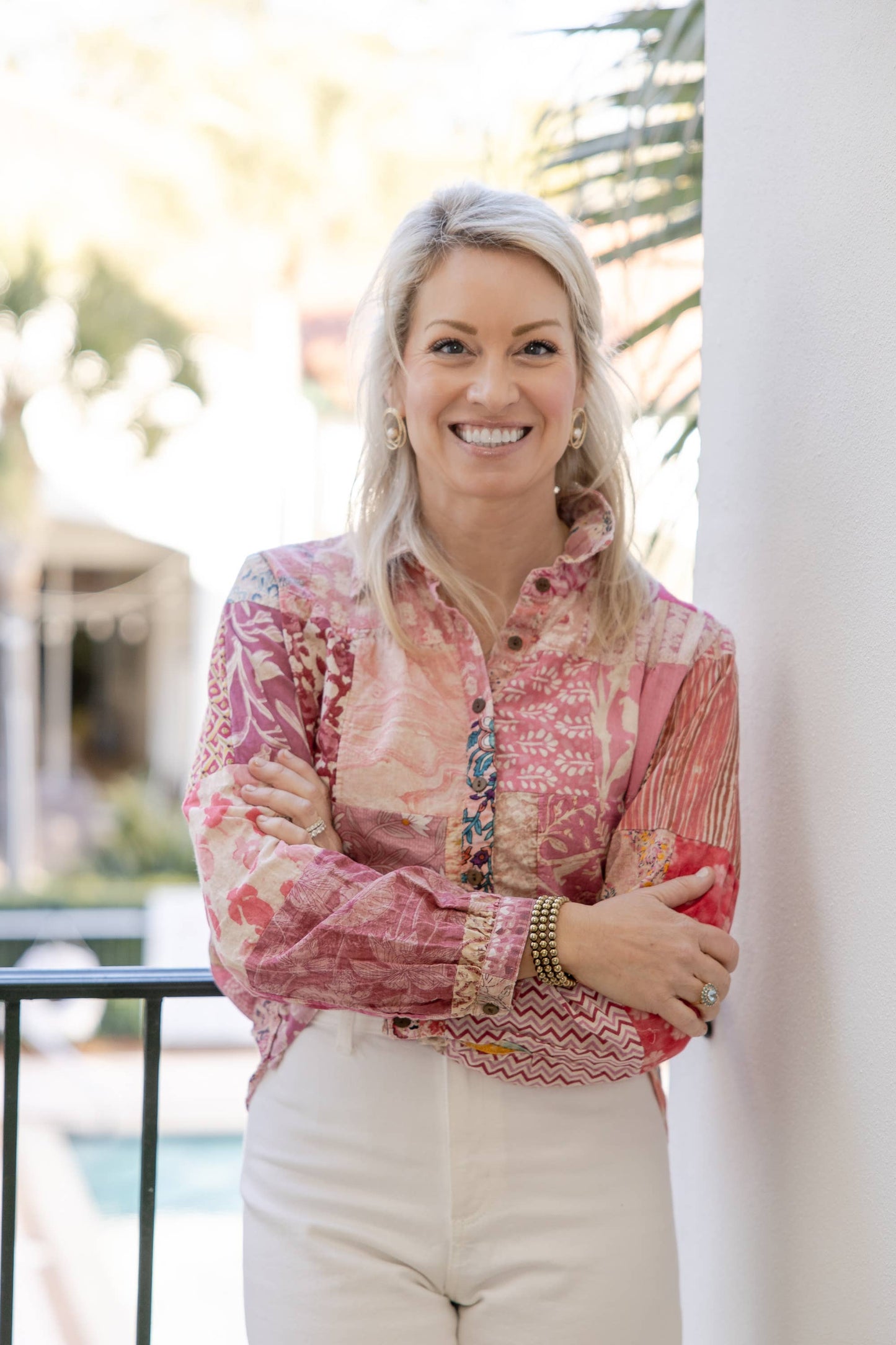 Rahab's Rope - Dusty Rose Patchwork Blouse