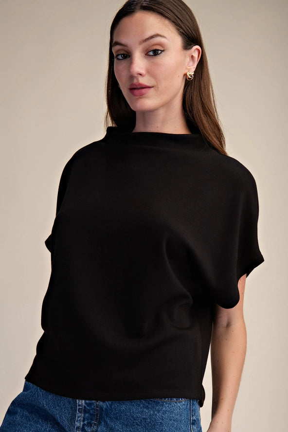 Glam - Mock Neck Top/Black