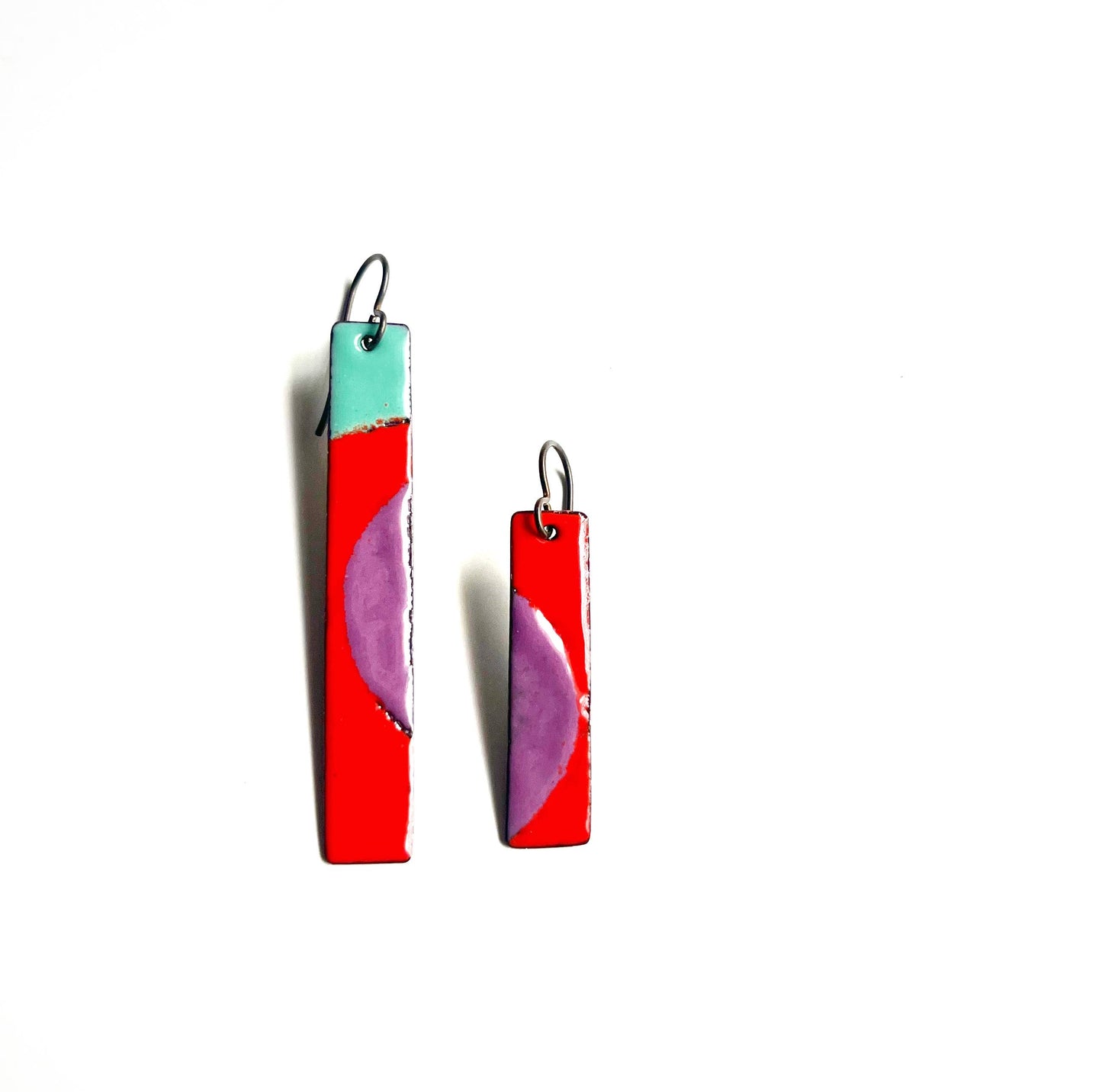 Courtney Fischer Jewelry - Rectangle Enamel Dangle Earrings