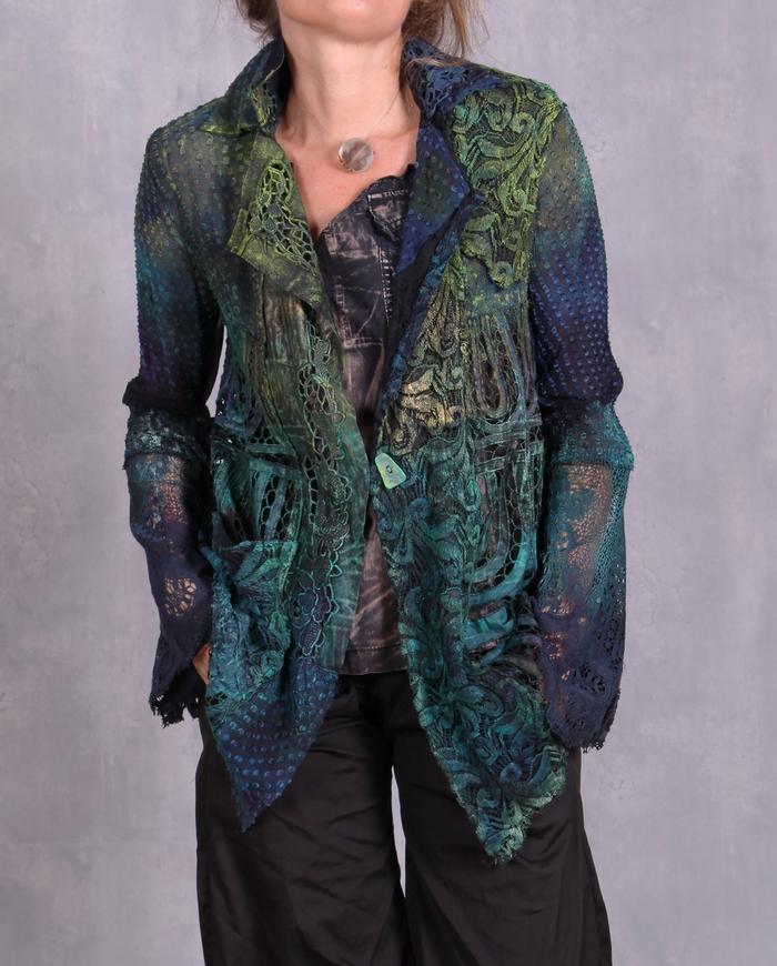 Tatiana Palnitska - Tru21/ Detailed Green Openwork Jacket