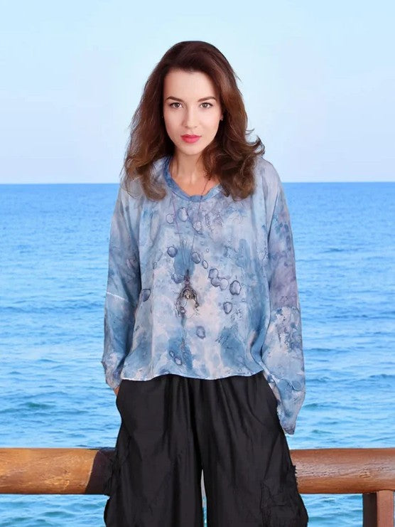Tatiana Palnitska - SUM15 " The Sky is Flying" Soft Silk Top