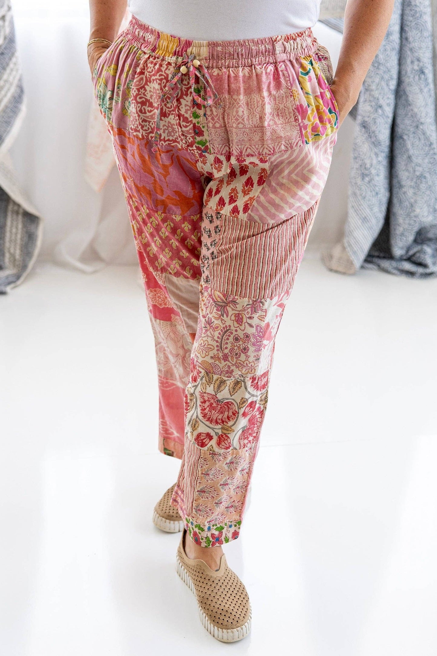 Rahab's Rope - Blush Garden Patchwork Pant