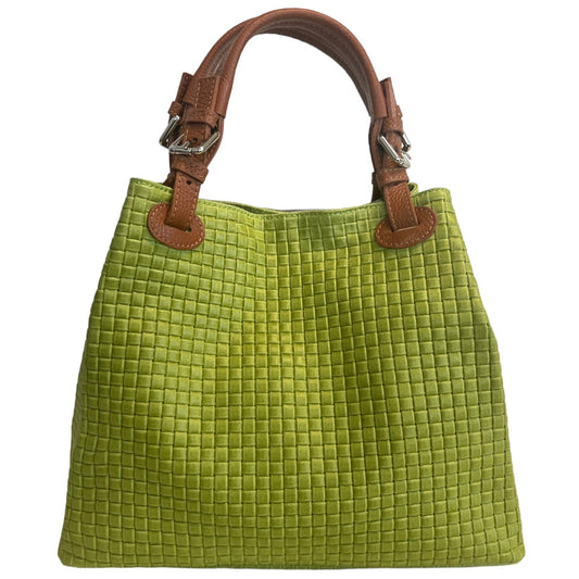 MODARNO - Print Handbag with Shoulder Strap: Green Cyprus
