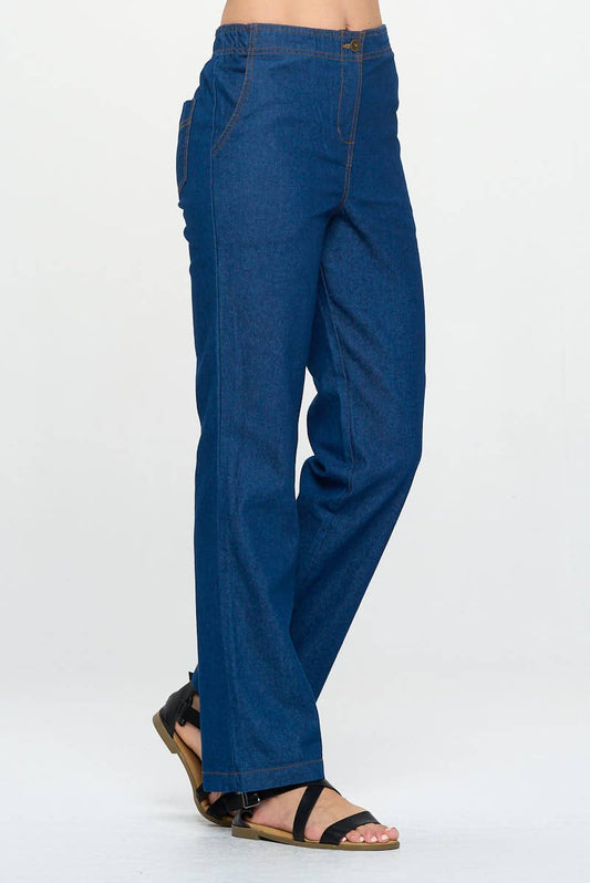 Focus Fashion - Knit Denim Pants