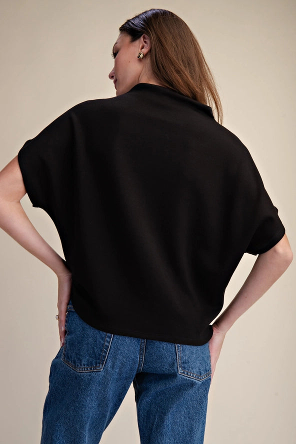 Glam - Mock Neck Top/Black
