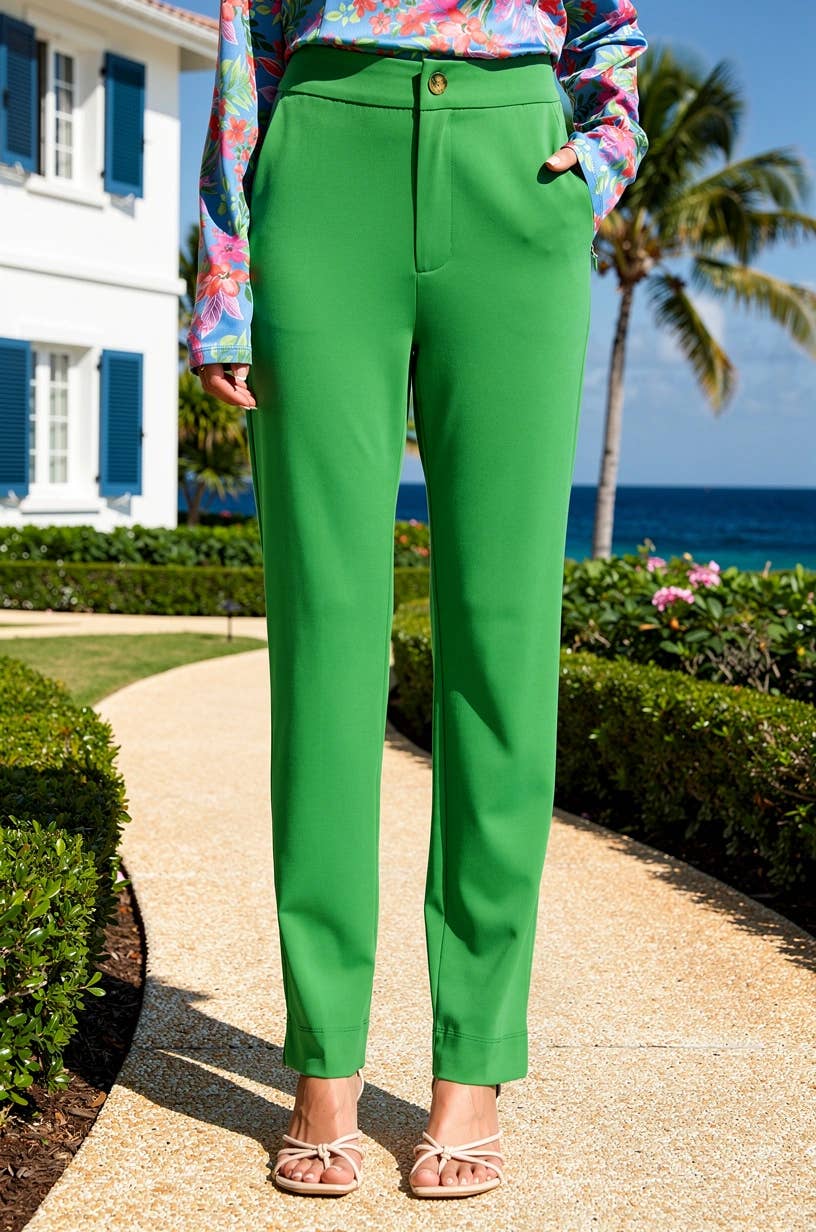 Dear Scarlett - Sun-Cool Pants/ KELLY GREEN