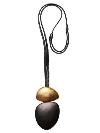 Monies- Kamagong and Gold Pendant Necklace