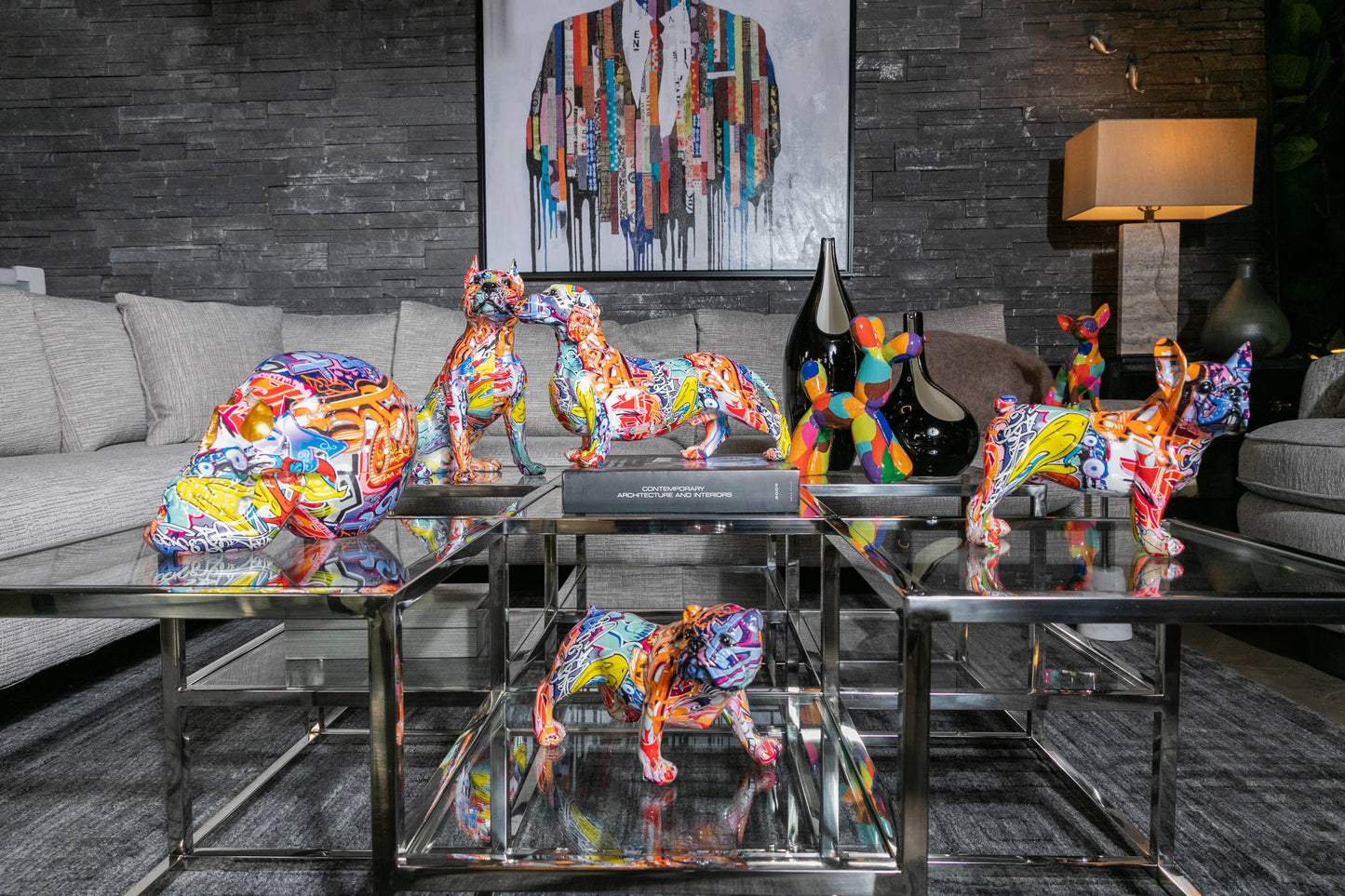 Interior Illusions Plus - Hand Painted Street Art Chihuahua Sculpture