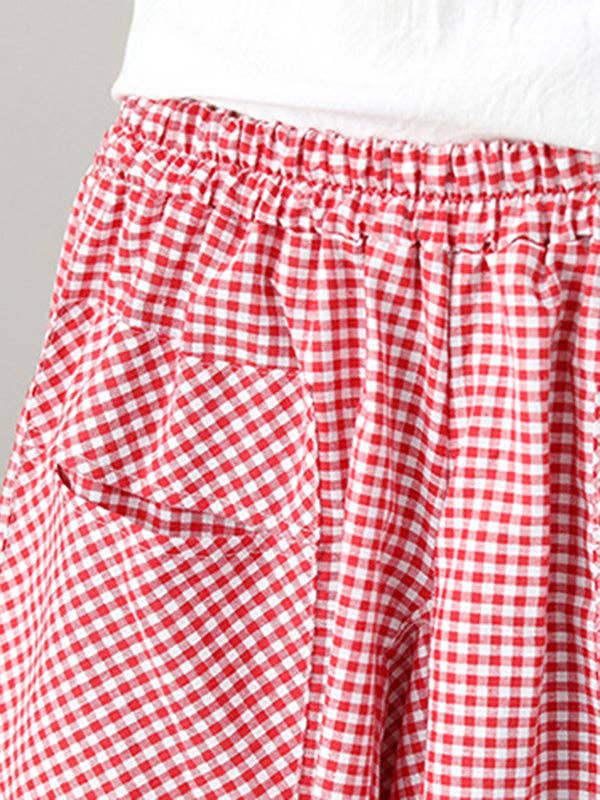 Mia Collection- 2 Pocket Skirt/Red