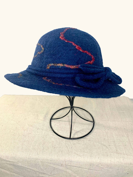 Pomegranate Moon - Navy Drop Yarn Hat