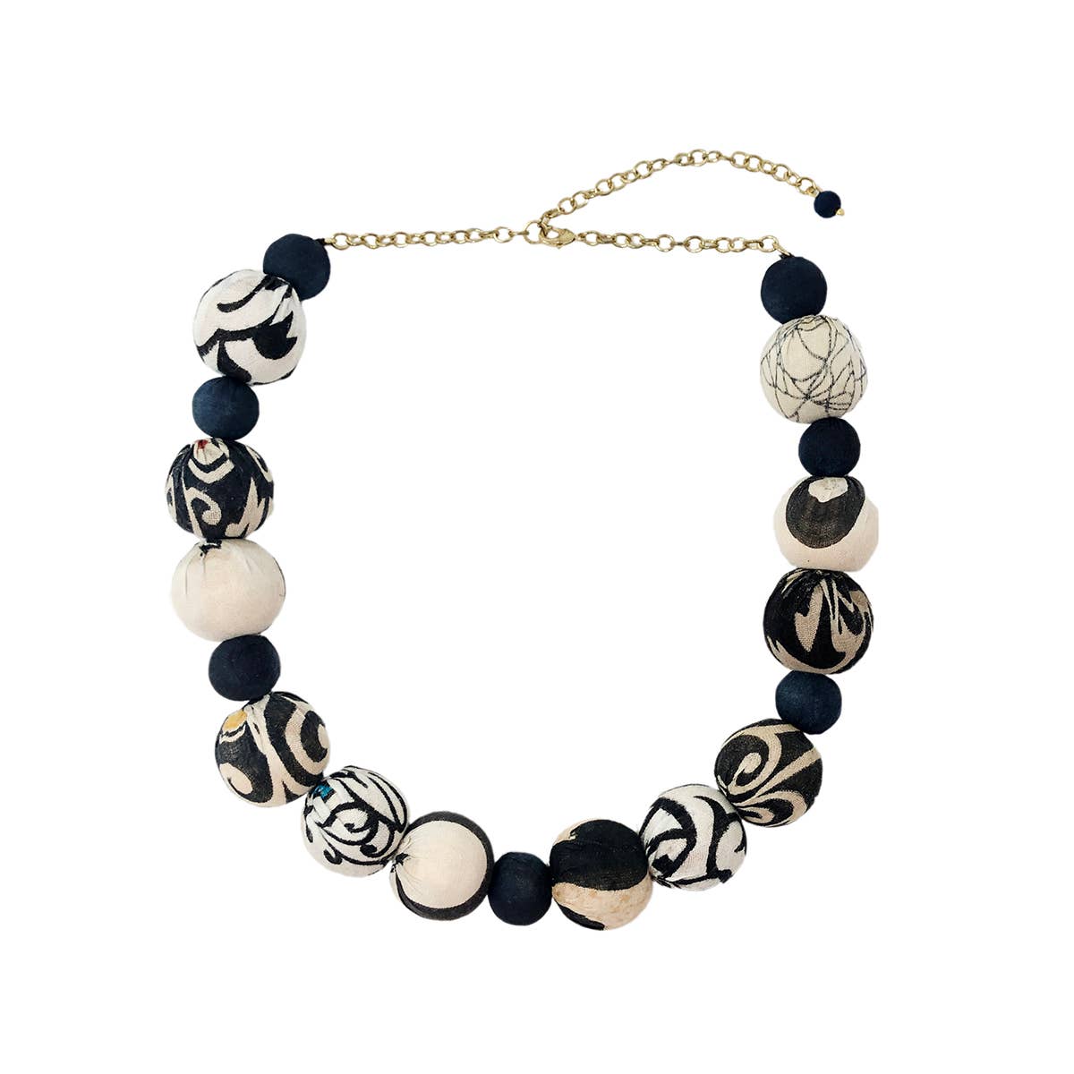 WorldFinds - Kantha Indigo Bauble Necklace