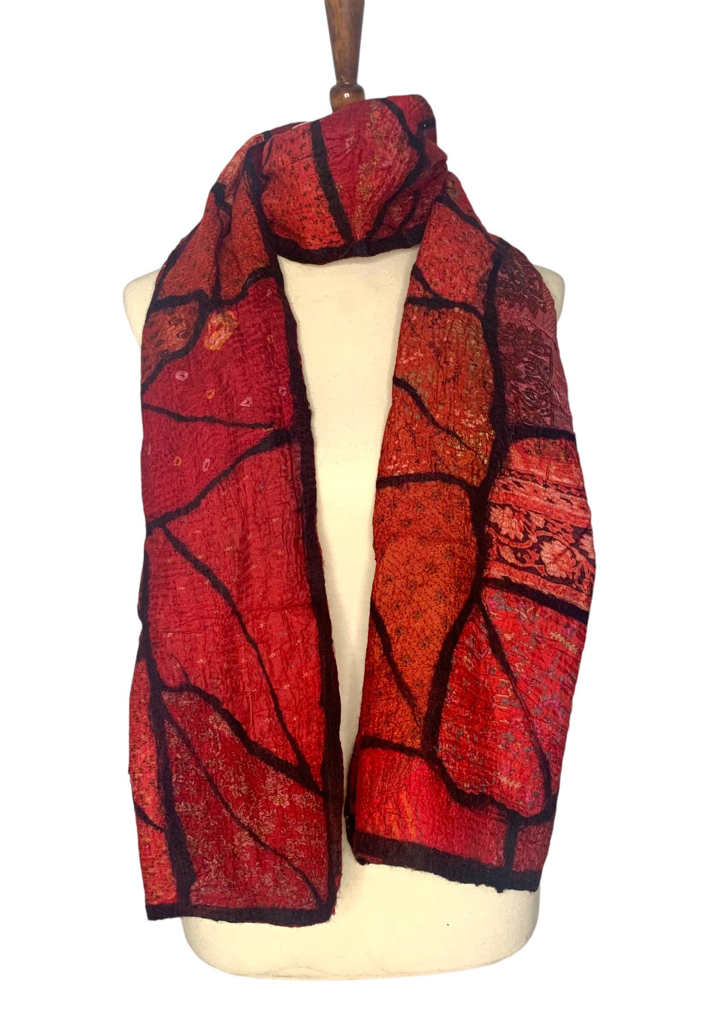 Pomegranate Moon - Sari Patchwork - Red