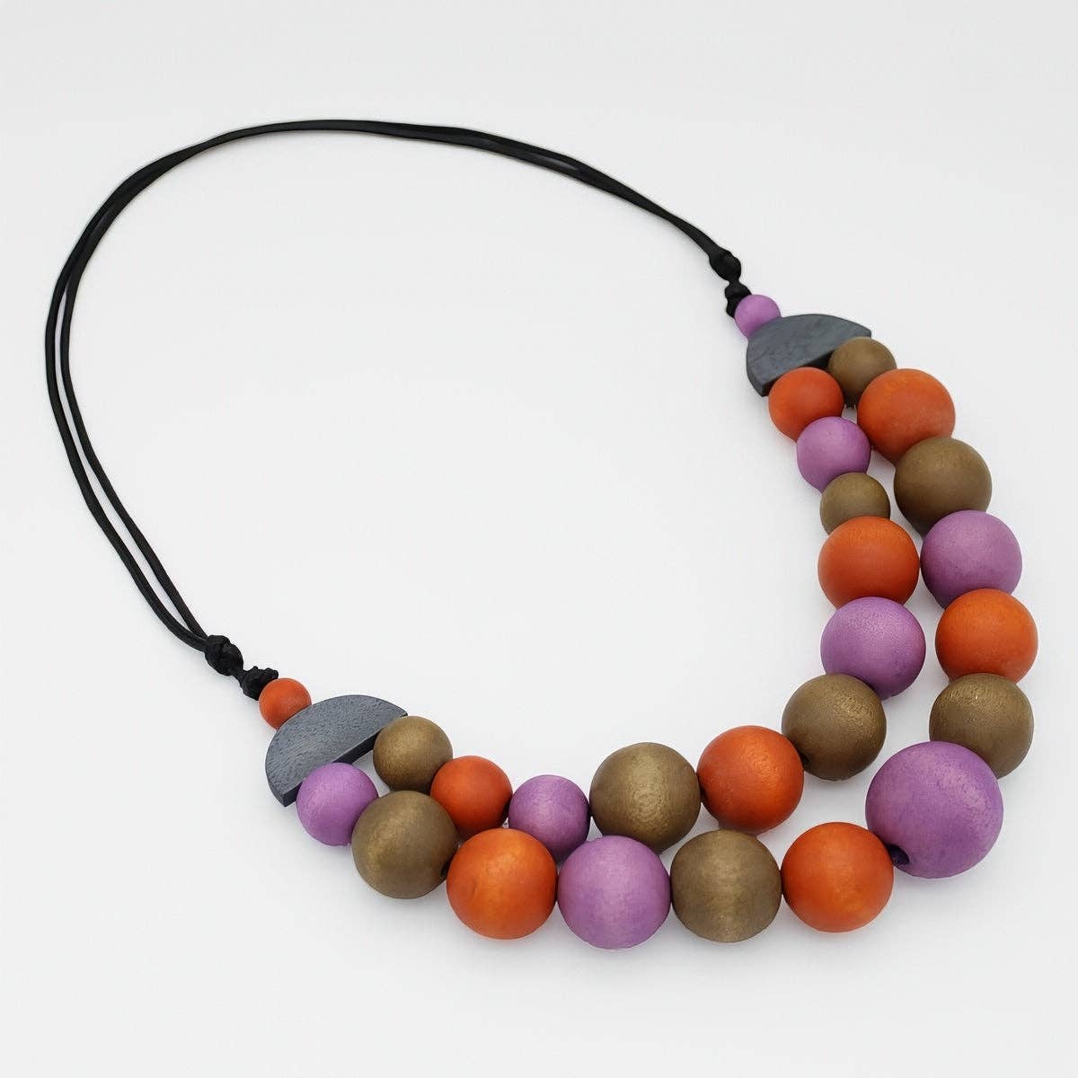 Sylca Designs - Orange Zuri Round Bead Necklace