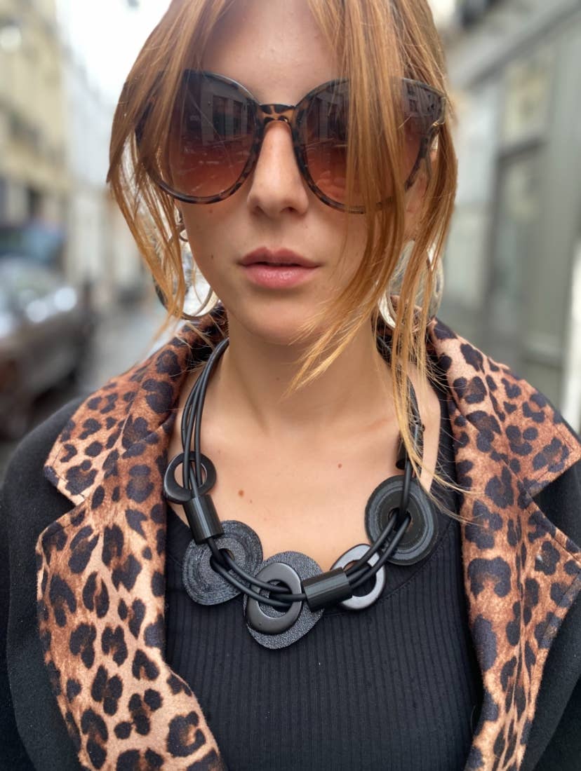 Samuel Coraux - Modern Art Necklace/ Orange