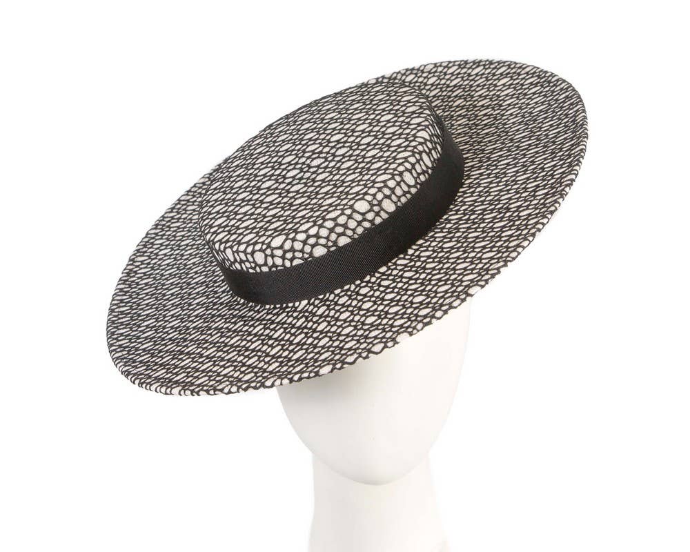 Max Alexander- Lace covered boater Hat
