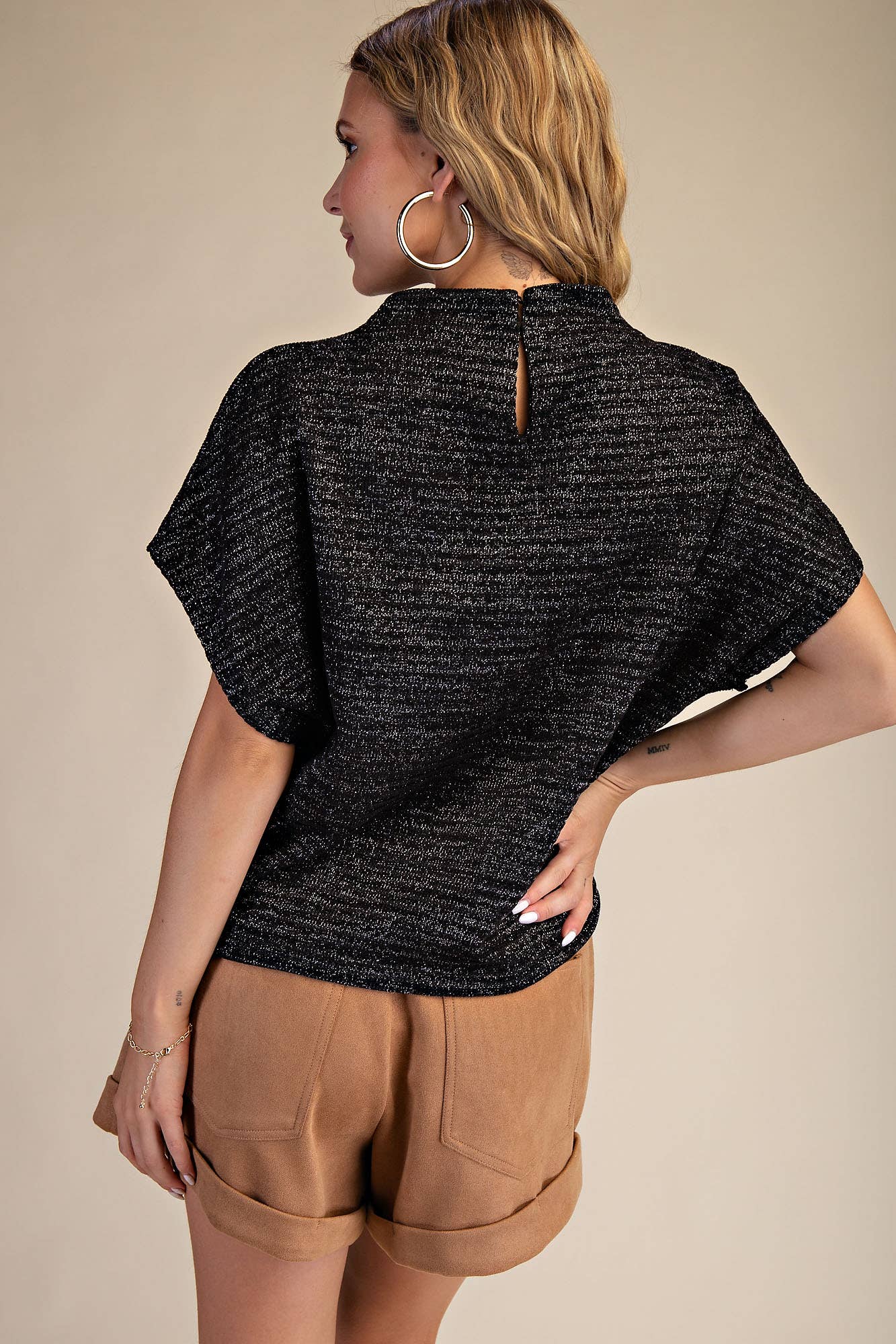 Glam - Mock Neck Oversized Top