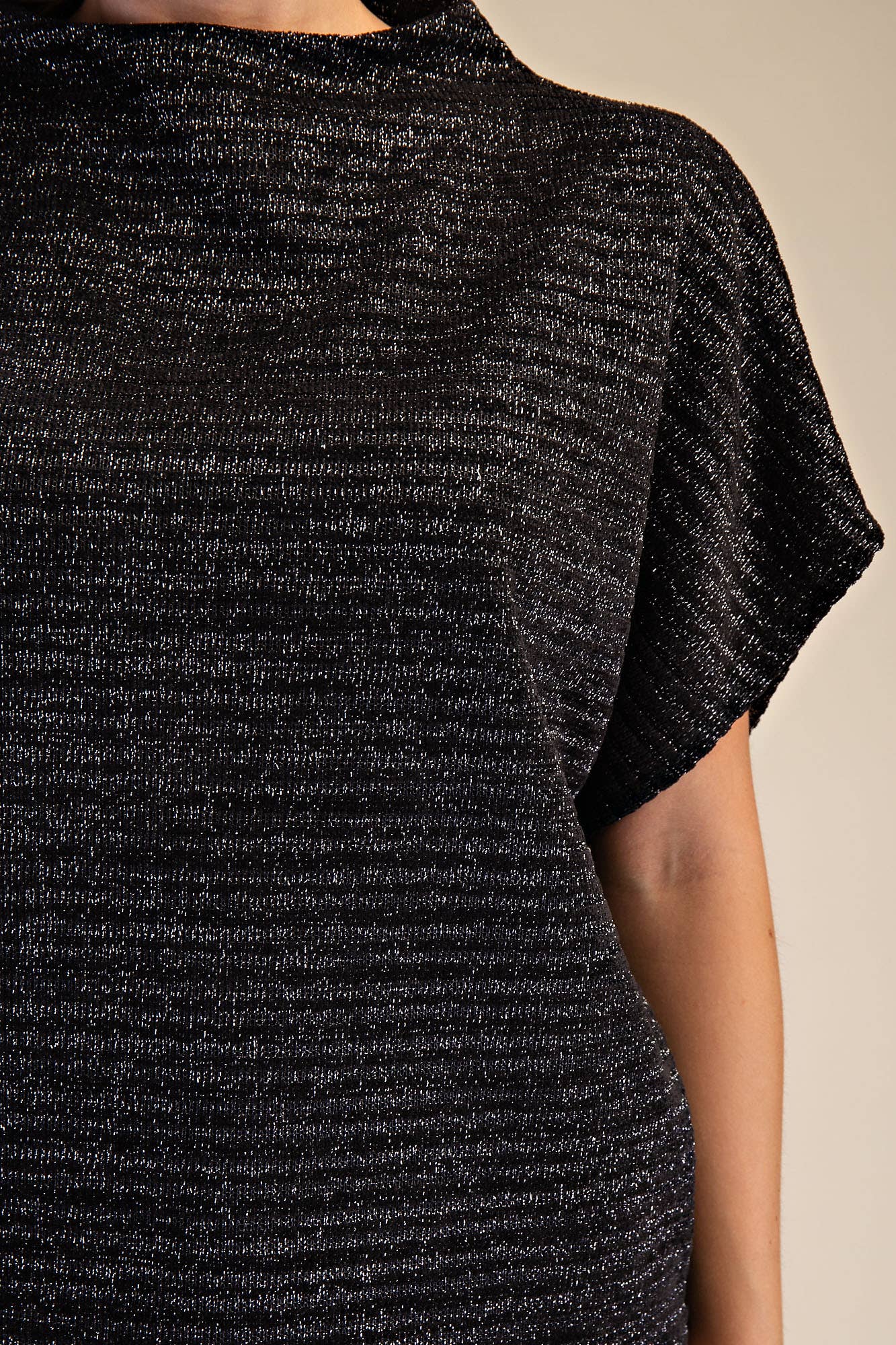 Glam - Mock Neck Oversized Top