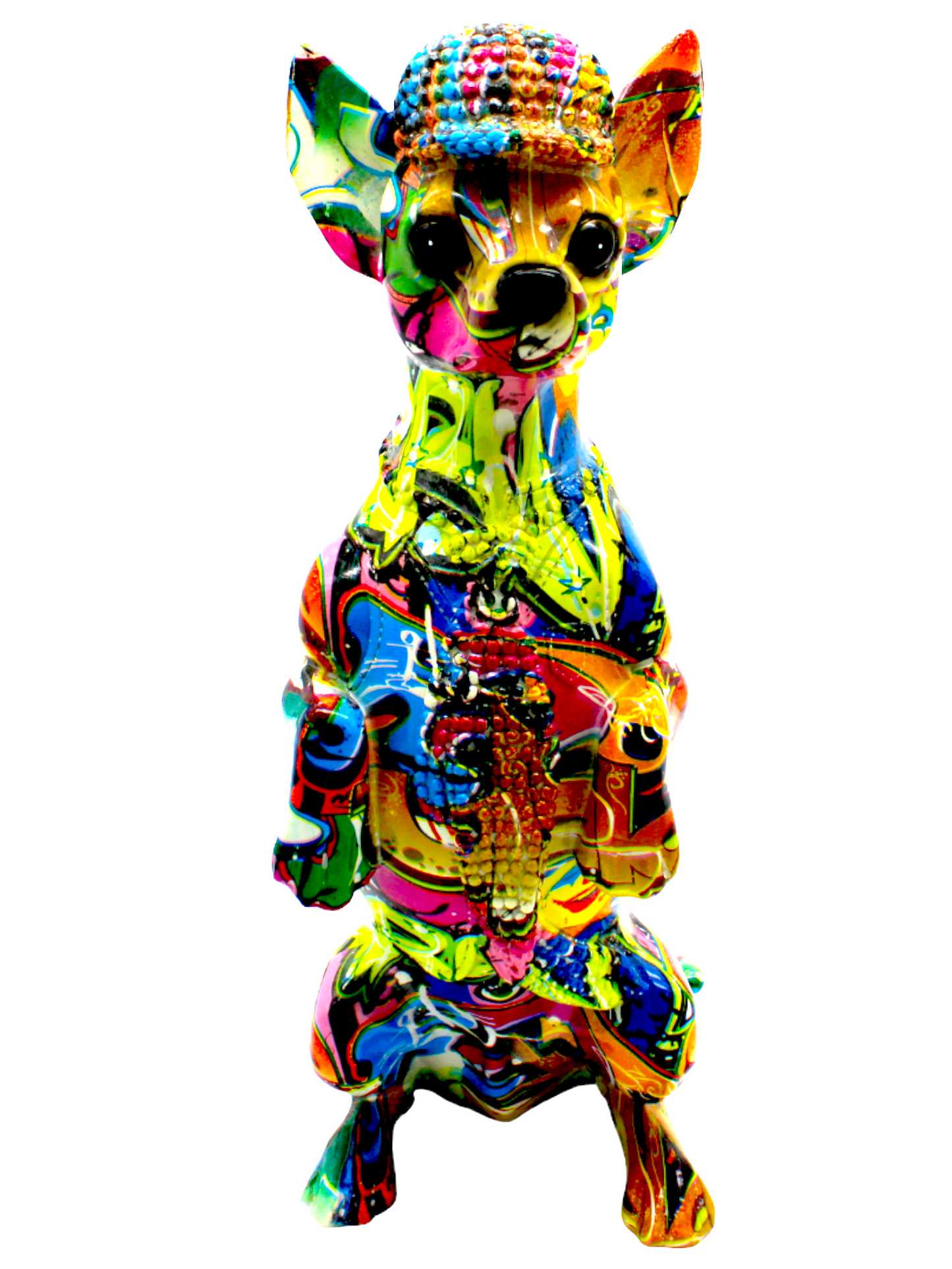 Interior Illusions Plus - Street Art Chihuahua Standing On Legs Sculpture