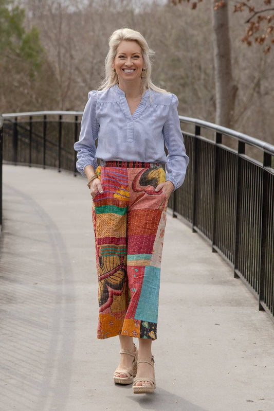 Rahab's Rope - Kantha Sunrise Patchwork Pant