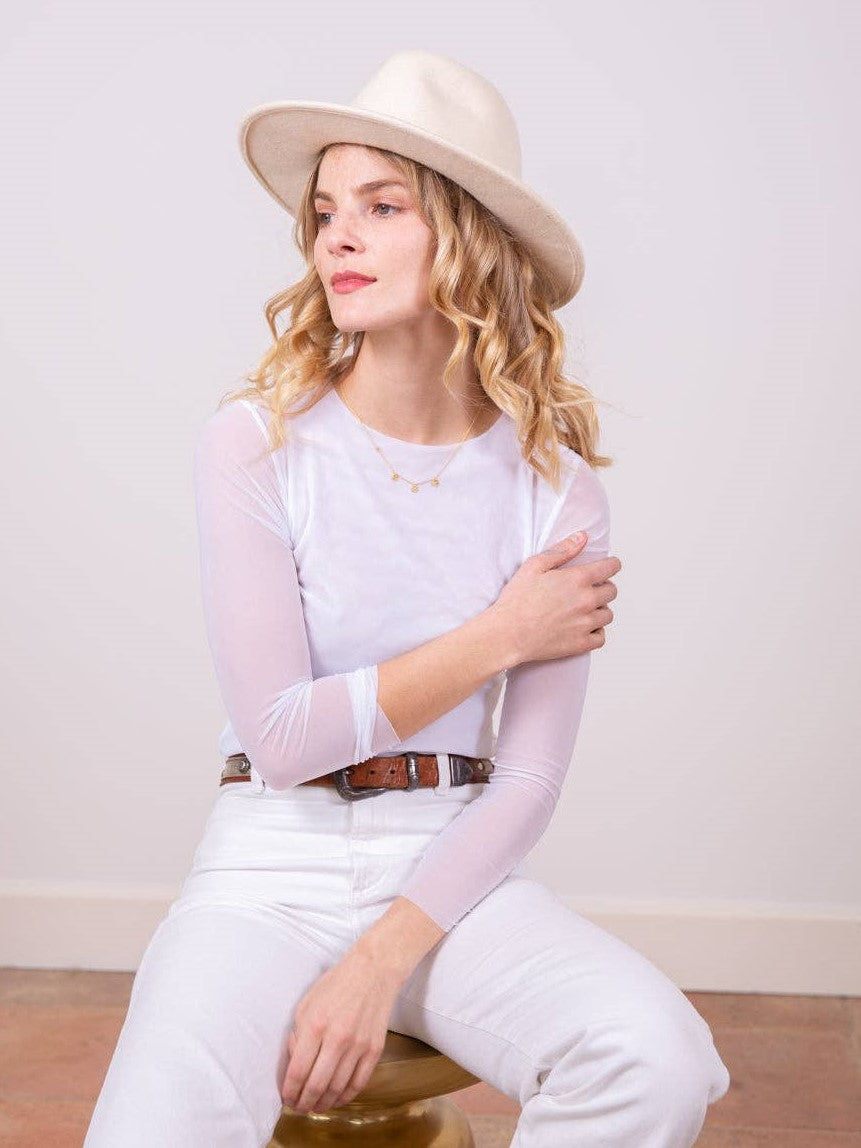 AMB Designs - Florence Solid Double Sheer Top