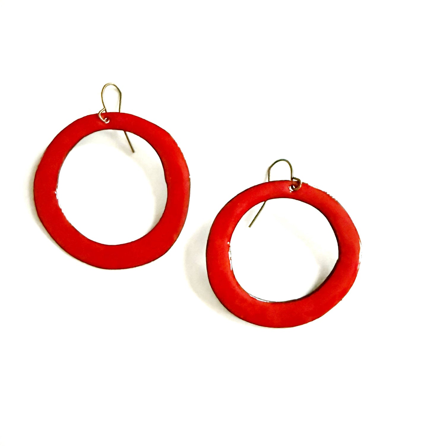 Courtney Fischer Jewelry - Circle Enamel Statement Earrings