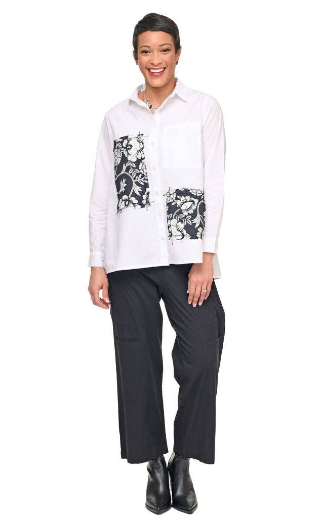 Tulip Clothing - Hadley Blouse in White & Harvest Floral