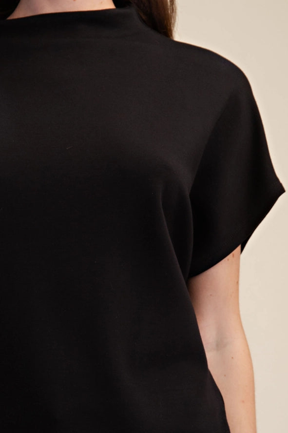 Glam - Mock Neck Top/Black