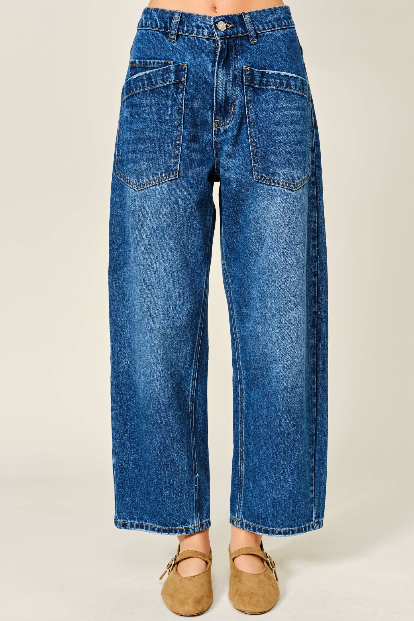 Aaron & Amber - SEMI BARREL JEANS