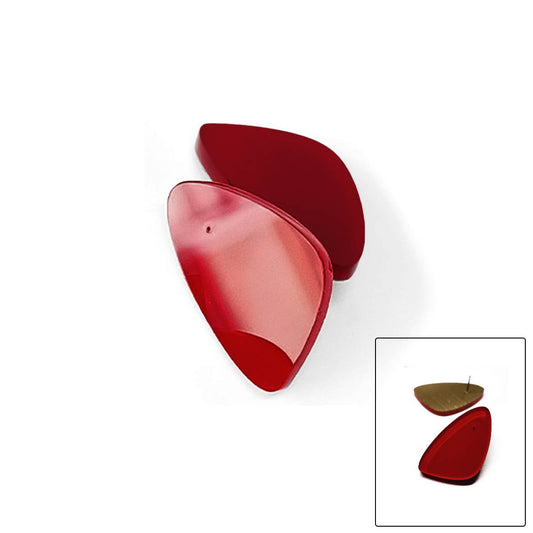 ALEX+SVET - EMILY LG stud earrings LUSH GLOW line: Chilli_Red