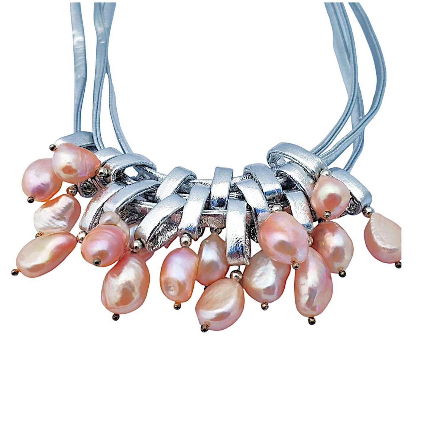 Bijoux Envie Jewelry - Pastel Pink/ Silver Necklace