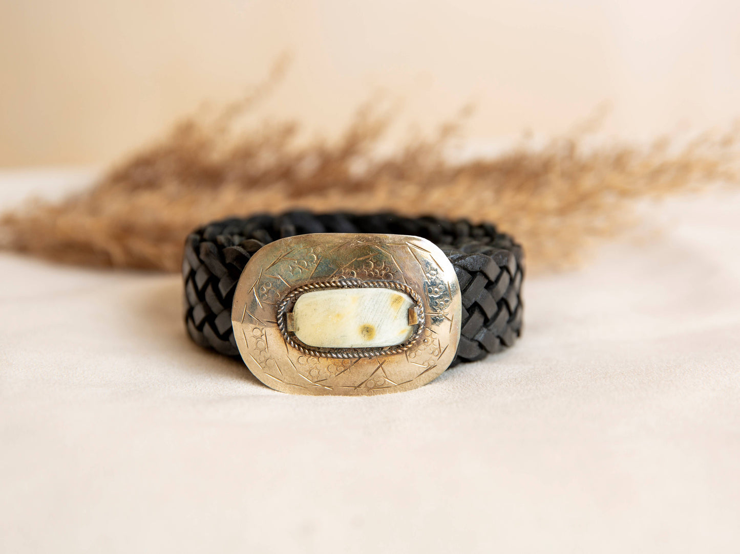 Lula Natura - Black Leather 'Mercurio' Slim Belt